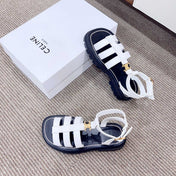 LYMPIA GLADIATOR SANDAL IN CALFSKIN WHITE