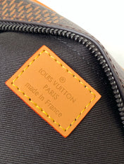 MINI SOFT TRUNK 18 IN BROWN DAMIER EBENE COATED CANVAS BLACK CHAIN