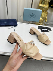 PRA EMBROIDERED SANDALS 45 BEIGE LAMBSKIN