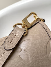LV 25S TRIANON MM BAG 36 IN WARM TAUPE CALFSKIN GOLD HARDWARE