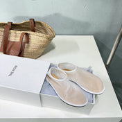 THE ROW 26S SOCK FLATS IN WHITE MESH