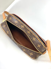 TROCADERO MEDIUM MESSENGER BAG 27 IN BEIGE AND BROWN MONOGRAM COATED CANVAS