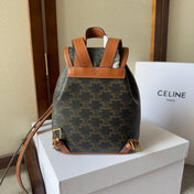 SMALL FOLCO BACKPACK 20 IN BLACK TRIOMPHE CANVAS