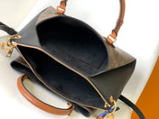 LV 25S OPÉRA MEDIUM BAG 36 IN BROWN AND BLACK MONOGRAM CALFSKIN GOLD HARDWARE