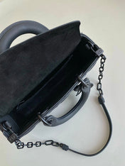 D-JOY BAG 22 IN BLACK LAMBSKIN