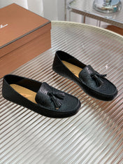 LP SPECIAL DOT SOLE WALK LOAFERS BLACK LAMBSKIN