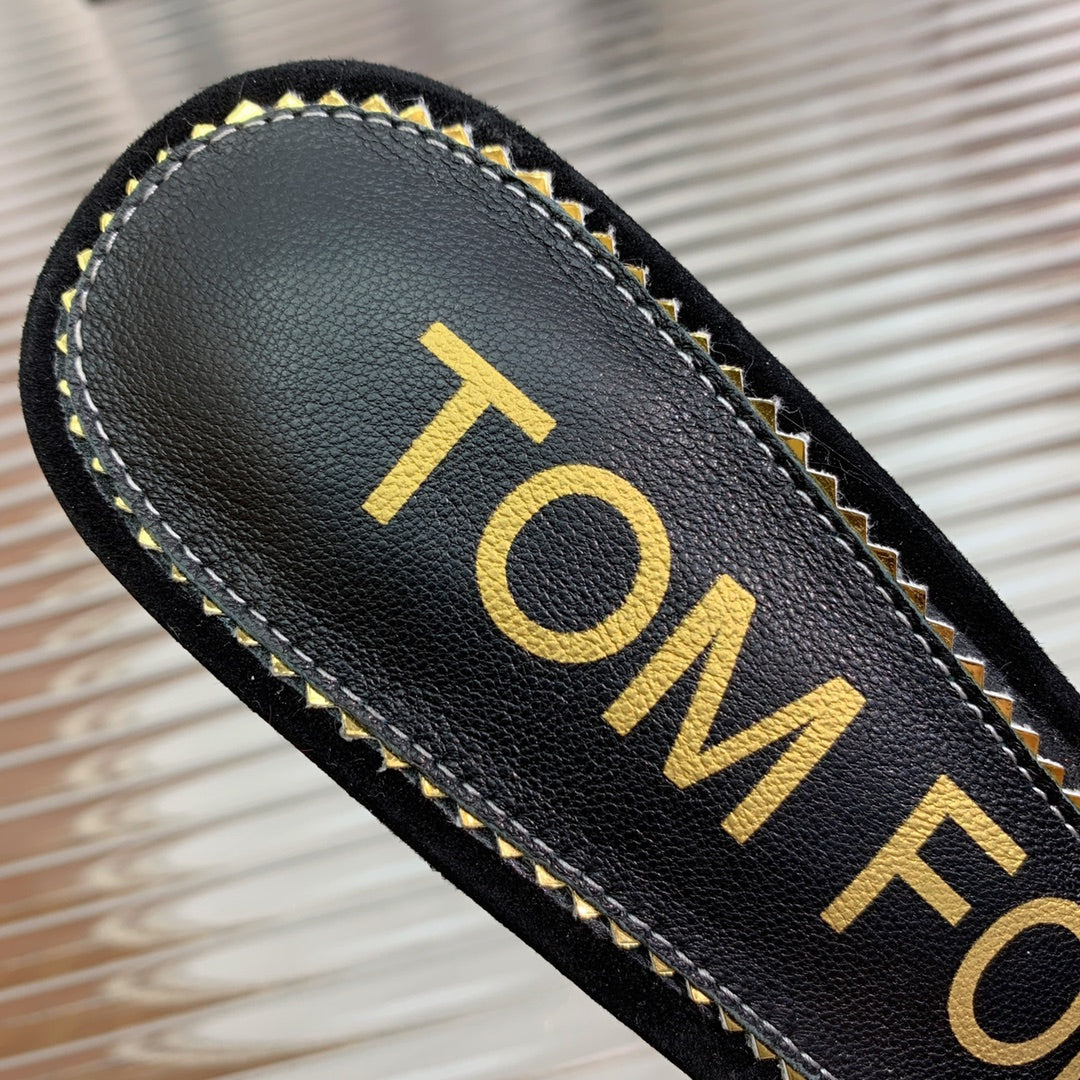 HIGH PUMP MULE 7 CM IN BLACK SUEDE