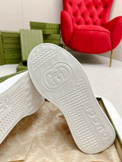 GG TRAINER LIGHT GRAY AND PURPLE CALFSKIN