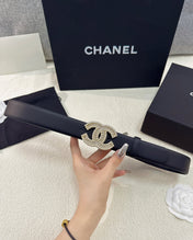 CHANEL 26S BELT 30 MM IN BLACK CALFSKIN 669345