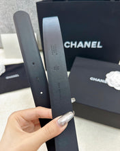 CHANEL 26S BELT 30 MM IN BLACK CALFSKIN 669345