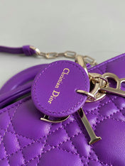 D-JOY BAG 22 IN VIOLET PURPLE LAMBSKIN