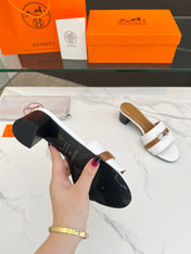 Gigi 50 Sandal White Tan Calfskin