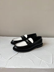 SL LE LOAFER BLACK AND WHITE CALFSKIN