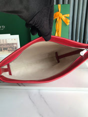 CONTI POUCH 24 IN CLASSIC RED LAMBSKIN AND GOYARDINE CANVAS