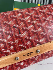 MONTE-CARLO PM CLUTCH 25 IN CLASSIC RED GOYARDINE CANVAS