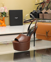 SL SUPER HIGH HEELS SANDAL RUSSET CALFSKIN