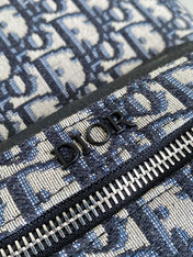 LARGE BACKPACK 42 BLUE OBLIQUE JACQUARD