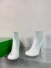 ATOMIC ANKLE BOOT IN WHITE CALFSKIN 75 MM
