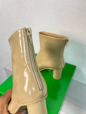 ATOMIC ANKLE BOOT IN KHAKI TAN CALFSKIN 75 MM