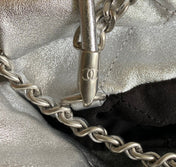 CC HOBO MINI 20CM SILVER LAMBSKIN