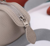 NANO SMILE BAG 18 IN PASTEL GRAY CALFSKIN