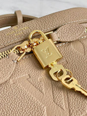 VANITY 19 IN LIGHT BROWN MONOGRAM EMBOSSED CALFSKIN GOLD HARDWARE