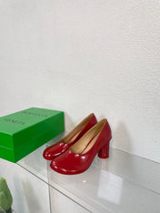 ATOMIC HIGH PUMP 9 CM IN RUBY RED CALFSKIN