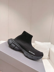 BALENCIAGA 25S SPEED TRAINER SNEAKERS 55 MM IN BLACK KNIT STYLE 2