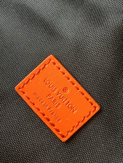 LV 25S BUMBAG 37 IN BLACK AND ORANGE COATED MONOGRAM CALFSKIN