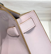 HM JYPSIERE SHOULDER BAG 23 IN BABY PINK CALFSKIN