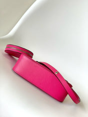 MARELLINI 19 DARK PINK EPI GRAINED LEATHER