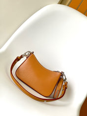 MARELLINI 19 BROWN EPI GRAINED LEATHER