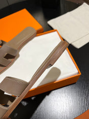 0RAN SANDAL Leather Peanut