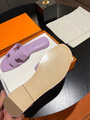 0RAN SANDAL Leather Lavender