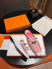 0z Mule Beige Glaise / Framboise