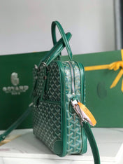 AMBASSADE DOCUMENT CASE 35 IN GREEN GOYARDINE CANVAS