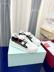 One Stud Xl Low-Top Sneaker Black White Red Nappa Leather Fabric