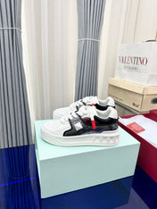 One Stud Xl Low-Top Sneaker Black White Red Nappa Leather Fabric