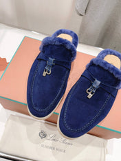 LP CHARMS WALK BABOUCHE LOAFERS NAVY FLEECE