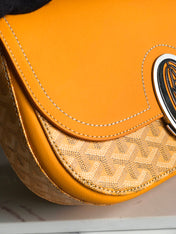 233 BAG 25 IN YELLOW CALFKIN AND GOYARDINE CANVAS
