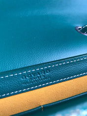 233 BAG 25 IN GREEN CALFKIN AND GOYARDINE CANVAS