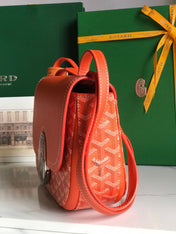 233 BAG 25 IN ORANGE CALFKIN AND GOYARDINE CANVAS