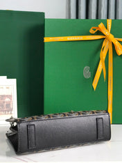 ROUETTE STRUCTURÉ MINI BAG 21 IN BLACK GOYARDINE CANVAS AND CALFSKIN