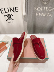 LP CHARMS WALK BABOUCHE LOAFERS CHERRY SUEDE
