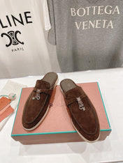 LP CHARMS WALK BABOUCHE LOAFERS BROWN SUEDE