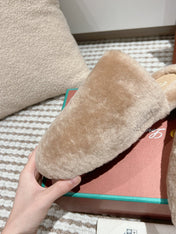 LP NATURAL WINTERCOZY WOOL ALMOND SLIPPERS