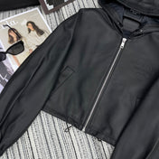 PRADA 25S SHEARLING HOODED JACKET 336
