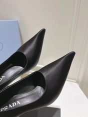 PRA BASIC HIGH-HEELED BLACK SATIN