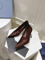 PRA BASIC HIGH-HEELED CHOCOLATE SATIN