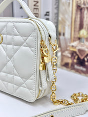 CARO BOX 19 IN WHITE CALFSKIN